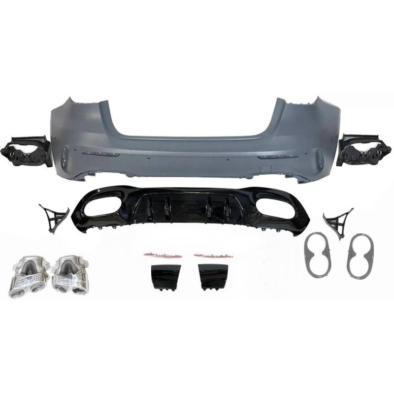 Paragolpes trasero Mercedes Clase A W177 estilo A45 AMG