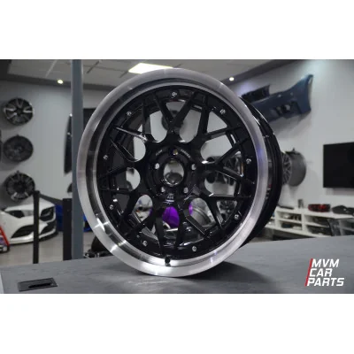 Juego de 4 Llantas 18 FOX HIRO Flow-Forming Black Polish FOX08