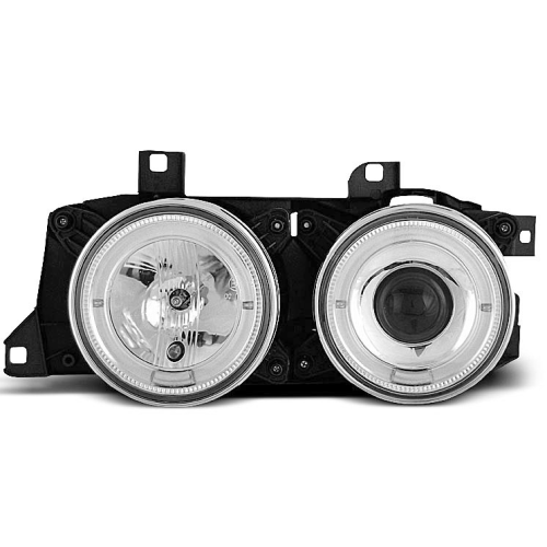 Faros delanteros Angel Eyes Cromados para BMW Serie 7 E32 y BMW Serie 5 E34