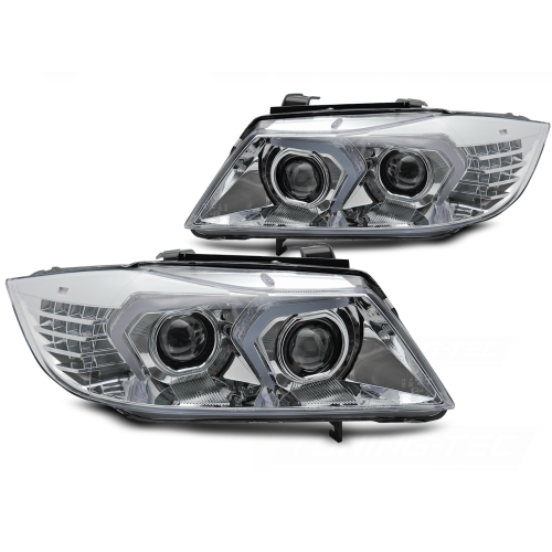 Faros Full LED Cromados para BMW E90/E91 2005-2008
