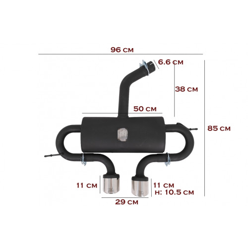 Sistema de escape silencioso trasero Volkswagen Golf V 5 tipo R32