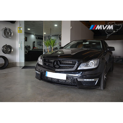 Parrilla frontal Mercedes Clase C W204 tipo C63 AMG Negra mate