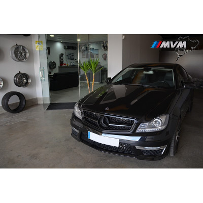 Parrilla frontal Mercedes Clase C W204 tipo C63 AMG Negra mate