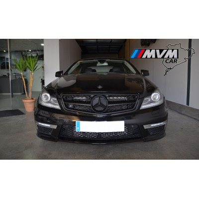 Parrilla frontal Mercedes Clase C W204 tipo C63 AMG Negra mate