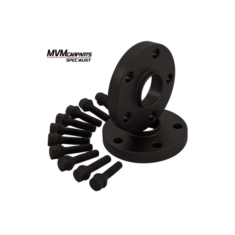 Separadores Negros 5x112 de 20MM doble centraje y tornillos