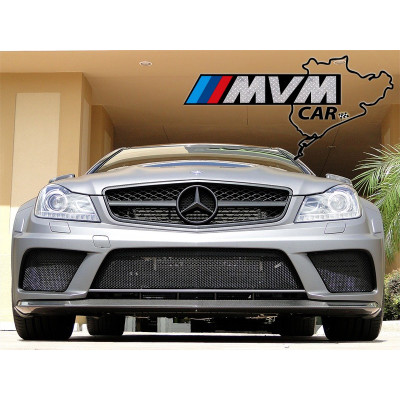 Parrilla frontal Mercedes Clase C W204 tipo C63 AMG Negra mate