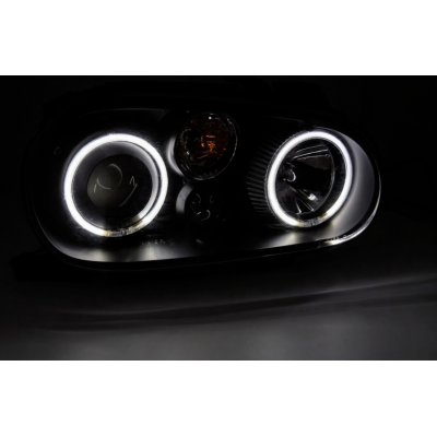 Faros delanteros Black Angel Eyes Volkswagen Golf IV