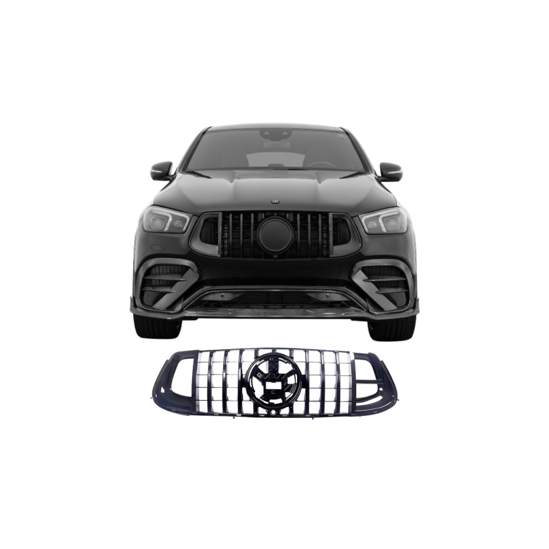 Rejilla frontal para Mercedes GLE Coupe C167 y SUV W167 AMG Look Brabus Negra