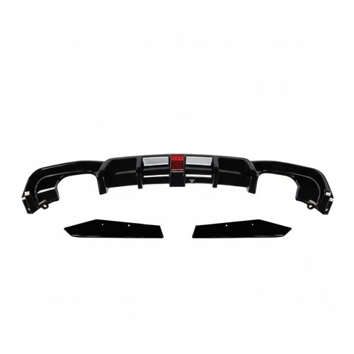 Difusor Trasero BMW Serie 3 F30 F31 con Luz de Freno LED y Doble Salida