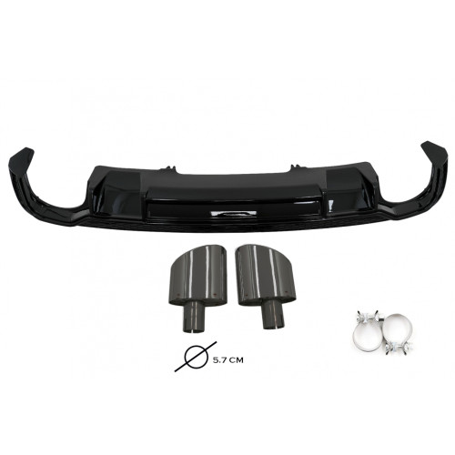 Difusor trasero Audi A4 B9 2016-2018 Sedan/Avant Look RS4 Black
