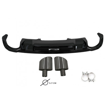 Difusor trasero Audi A4 B9 2016-2018 Sedan/Avant Look RS4 Black