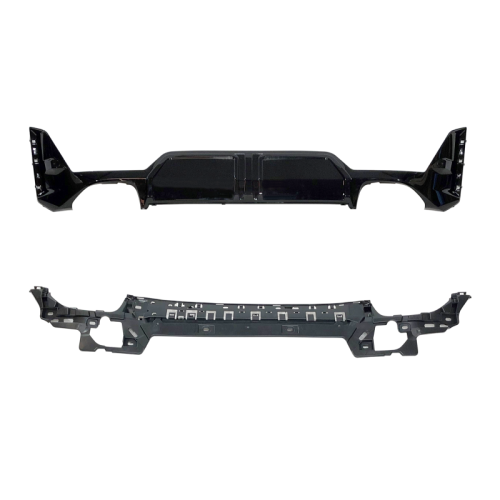 Difusor Trasero BMW Serie 3 G20  G21 LCI +2023 Look M Negro Brillo