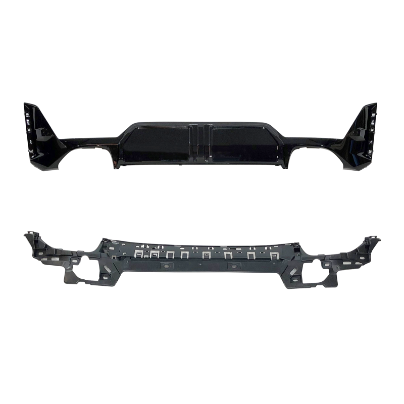 Difusor Trasero BMW Serie 3 G20  G21 LCI +2023 Look M Negro Brillo