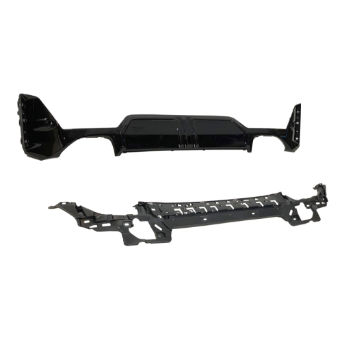 Difusor Trasero BMW Serie 3 G20  G21 LCI +2023 Look M Negro Brillo