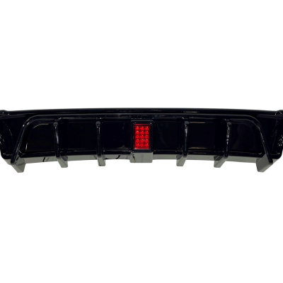 Difusor Trasero Volkswagen Golf 7.5 Look GTI con Luz de Freno Led Negro Brillo