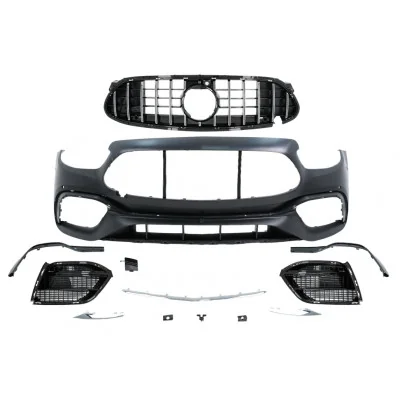 Paragolpes delantero para Mercedes Clase E W213 C238 Facelift 2020 look E63 con Parrilla Panamericana Cromada