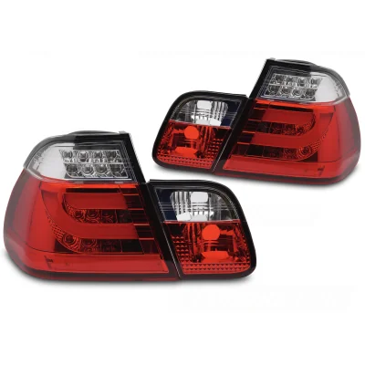 Pilotos traseros LED BAR BMW Serie 3 E46 Sedan 1998-2001 Rojo Transparente