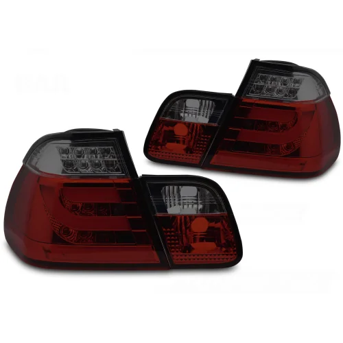 Pilotos traseros LED BAR BMW Serie 3 E46 Sedan 1998-2001 Rojo Transparente