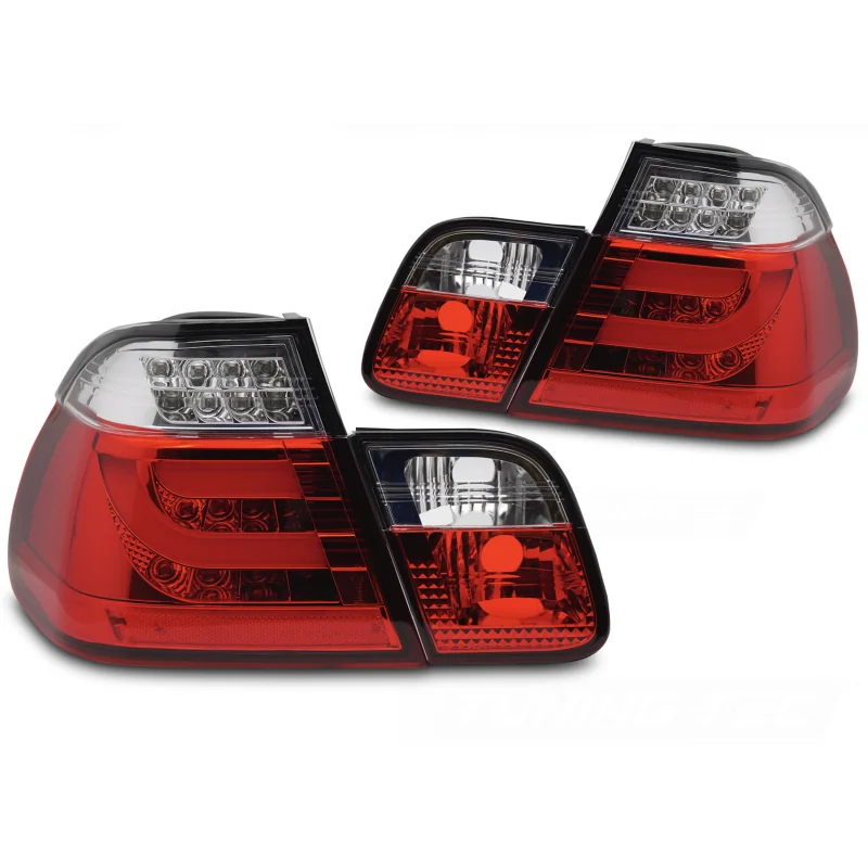 Pilotos traseros LED BAR BMW Serie 3 E46 Sedan 2001-2005 Rojo Transparente