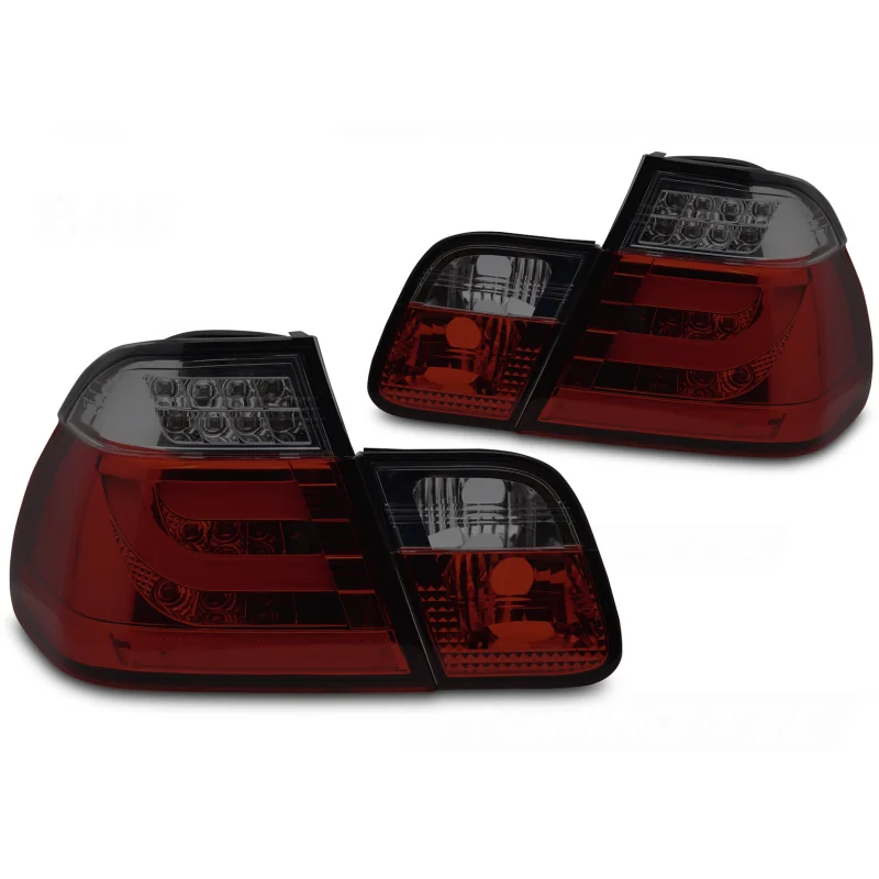 Pilotos traseros LED BAR BMW Serie 3 E46 Sedan 2001-2005 Rojo Ahumado
