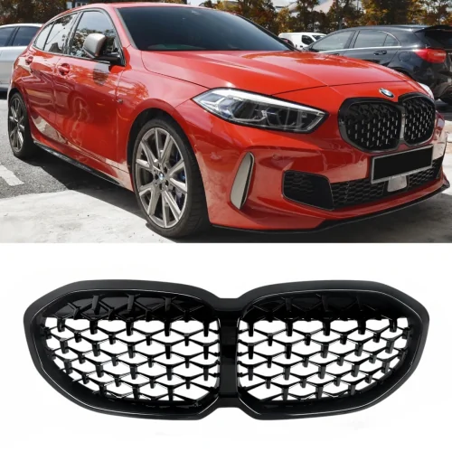 Rejilla frontal BMW Serie 1 F40 Diamond Style Negro brillo