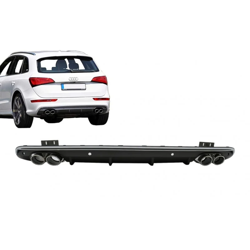 Difusor trasero Audi Q5 2012-2016 look SQ5 para Paragolpes Sline