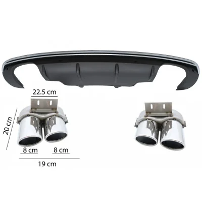 Difusor trasero Audi Q5 2012-2016 look SQ5 para Paragolpes Sline