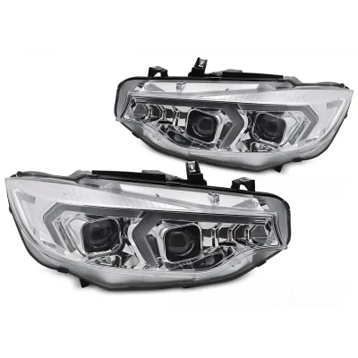 Faros Xenon BMW F32/F33 2013-2017 Look LED Cromados