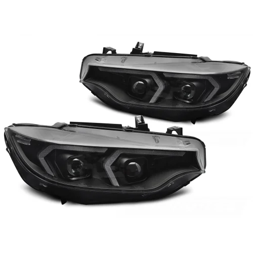 Faros Xenon BMW F32/F33 2013-2017 Look LED Negros