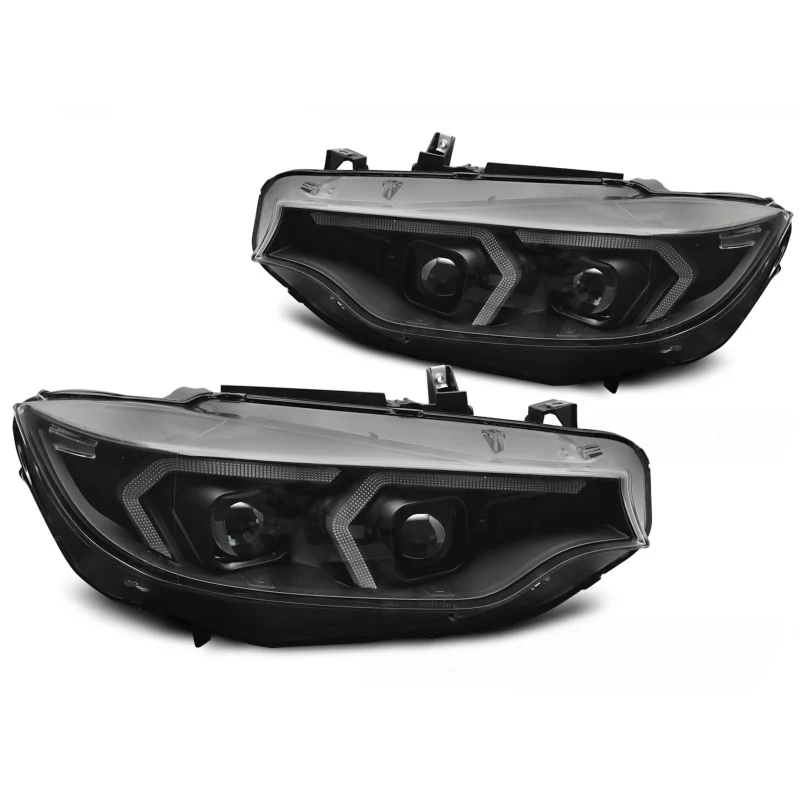 Faros Xenon BMW F32/F33 2013-2017 Look LED Negros