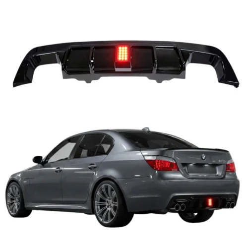 Difusor trasero BMW Serie 5 E60 M Performance con Luz Freno LED tipo F1