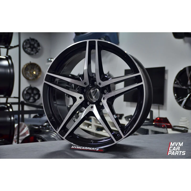 Juego de 4 Llantas 19 para Mercedes Kaiser Black Polish MB74