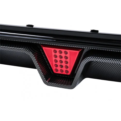 Difusor trasero look Carbono para BMW Serie 5 G30 G31 Look M5 CS con luz de Freno F1