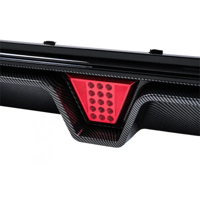 Difusor trasero look Carbono para BMW Serie 5 G30 G31 Look M5 CS con luz de Freno F1