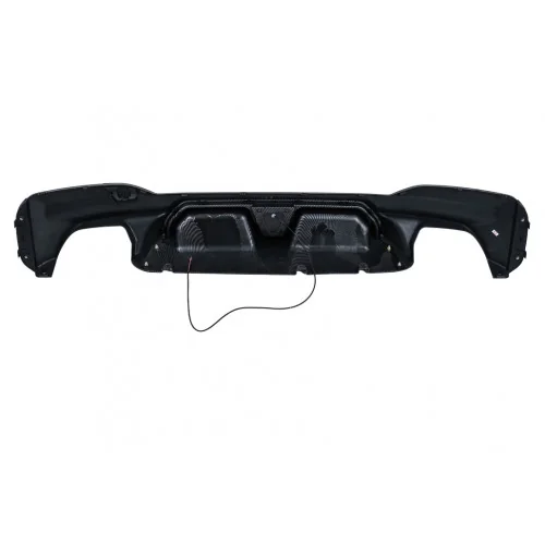 Difusor trasero look Carbono para BMW Serie 5 G30 G31 Look M5 CS con luz de Freno F1