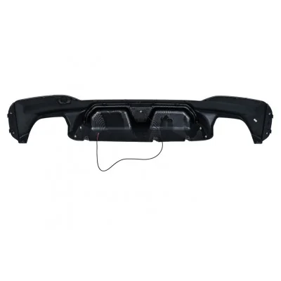 Difusor trasero look Carbono para BMW Serie 5 G30 G31 Look M5 CS con luz de Freno F1