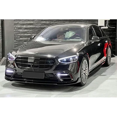 Añadido Lip Delantero Mercedes Clase S W223 Negro Brillo