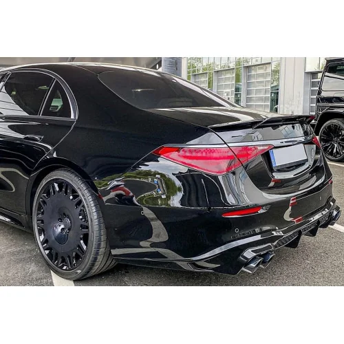 Aleron Spoiler trasero Mercedes Clase S W223 Negro Brillo look Brabus