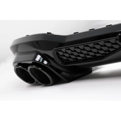 Kit Aerodinámico Mercedes Clase S W223 AMG Sport Line Difusor + Spoilers Negro Piano