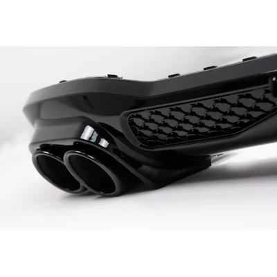 Kit Aerodinámico Mercedes Clase S W223 AMG Sport Line Difusor + Spoilers Negro Piano