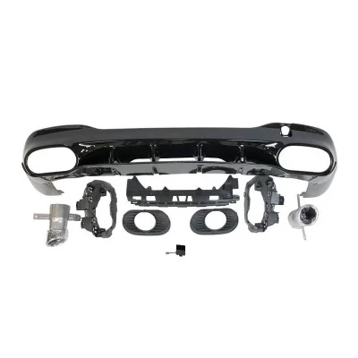 Difusor trasero para Mercedes CLA W118 look CLA35 AMG Salidas Cromadas