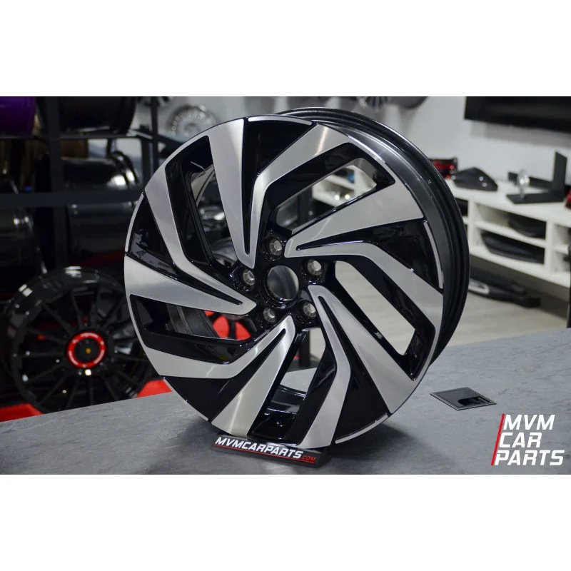 Juego de 4 Llantas 18 Tour Black Polish VW065 Volkswagen Touran Golf Tiguan