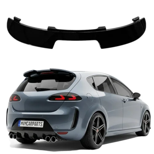 Aleron spoiler trasero Seat Leon 1P 2005-2009 Negro Brillo look FR