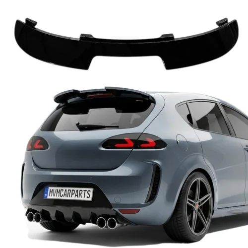 Aleron spoiler trasero Seat Leon 1P 2005-2009 Negro Brillo look FR
