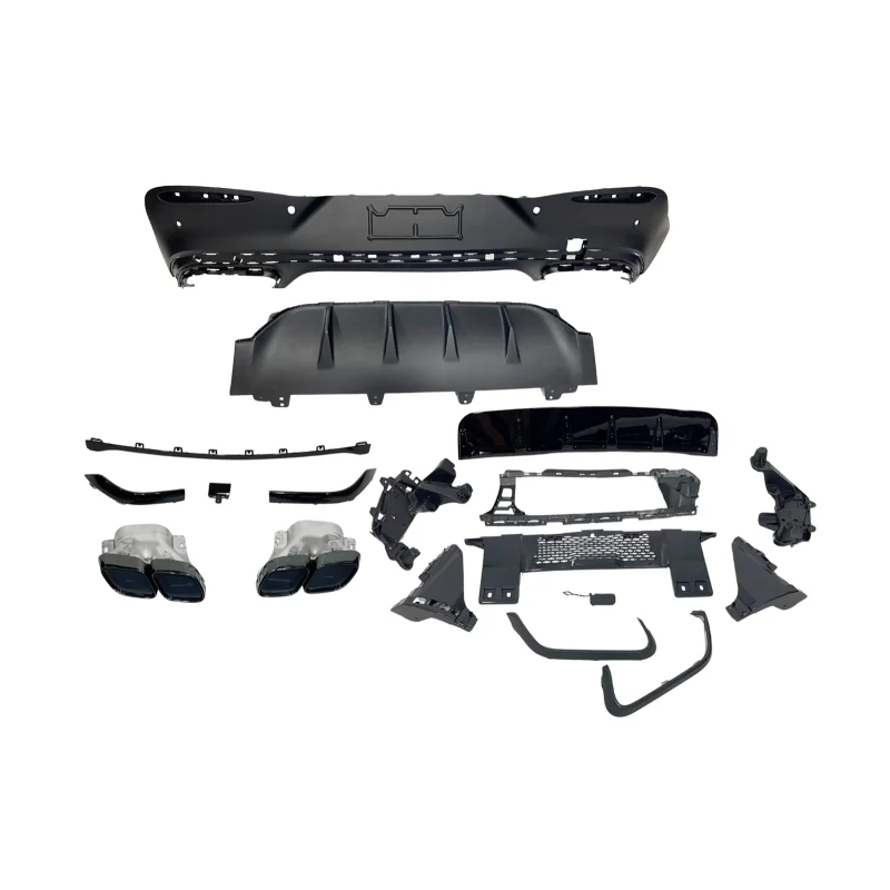 Difusor Trasero Mercedes GLC Coupe C254 +2023 look AMG GLC63 Black