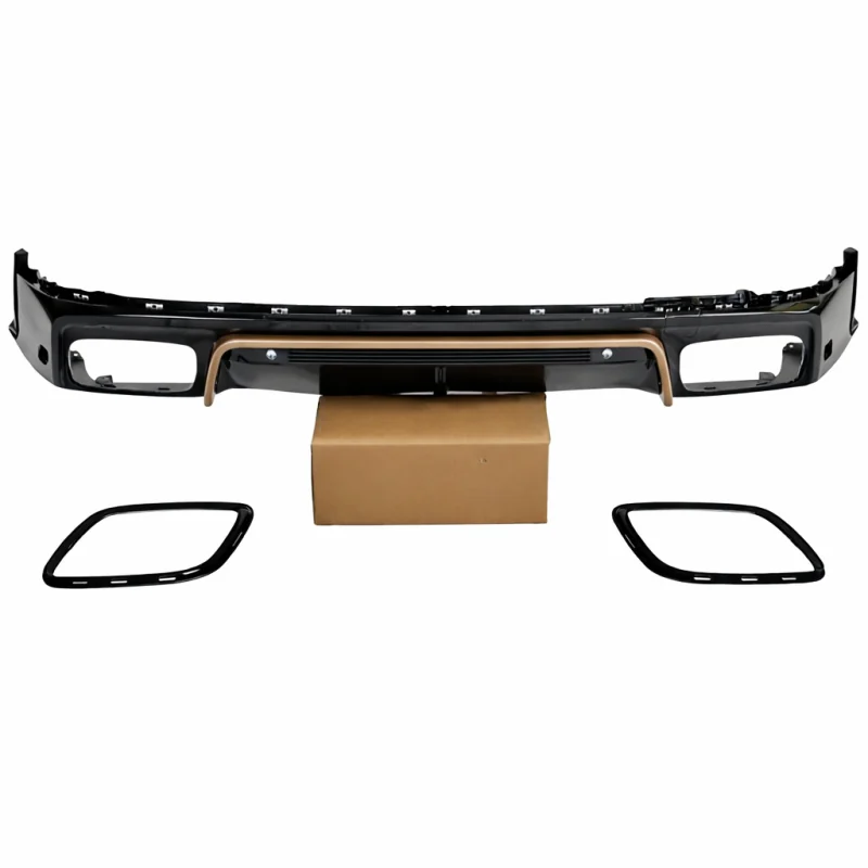 Difusor Trasero Negro Brillo Look Turbo para Porsche Panamera 976 2024+