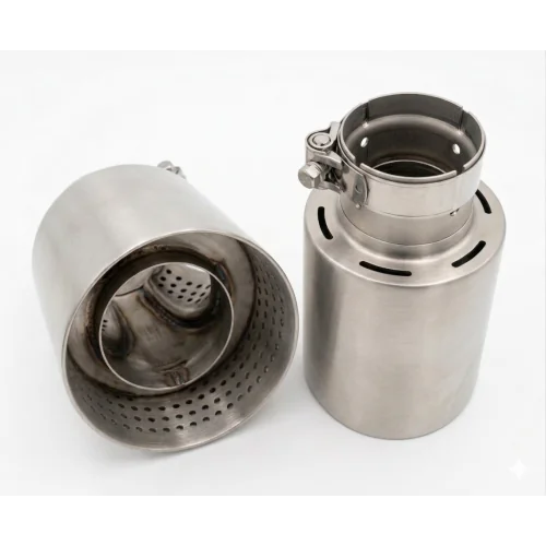 Salida de escapes en acero inoxidable acabado mate