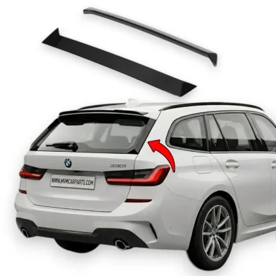 Aletines laterales de luna trasera BMW Serie 3 G21 Touring Negro Brillo