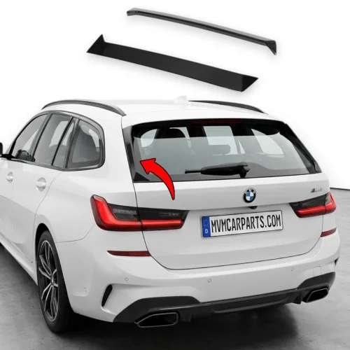 Aletines laterales de luna trasera BMW Serie 3 G21 Touring Negro Brillo