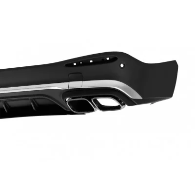 Difusor trasero para Mercedes GLC SUV X254 look GLC63 AMG Salidas Cromadas